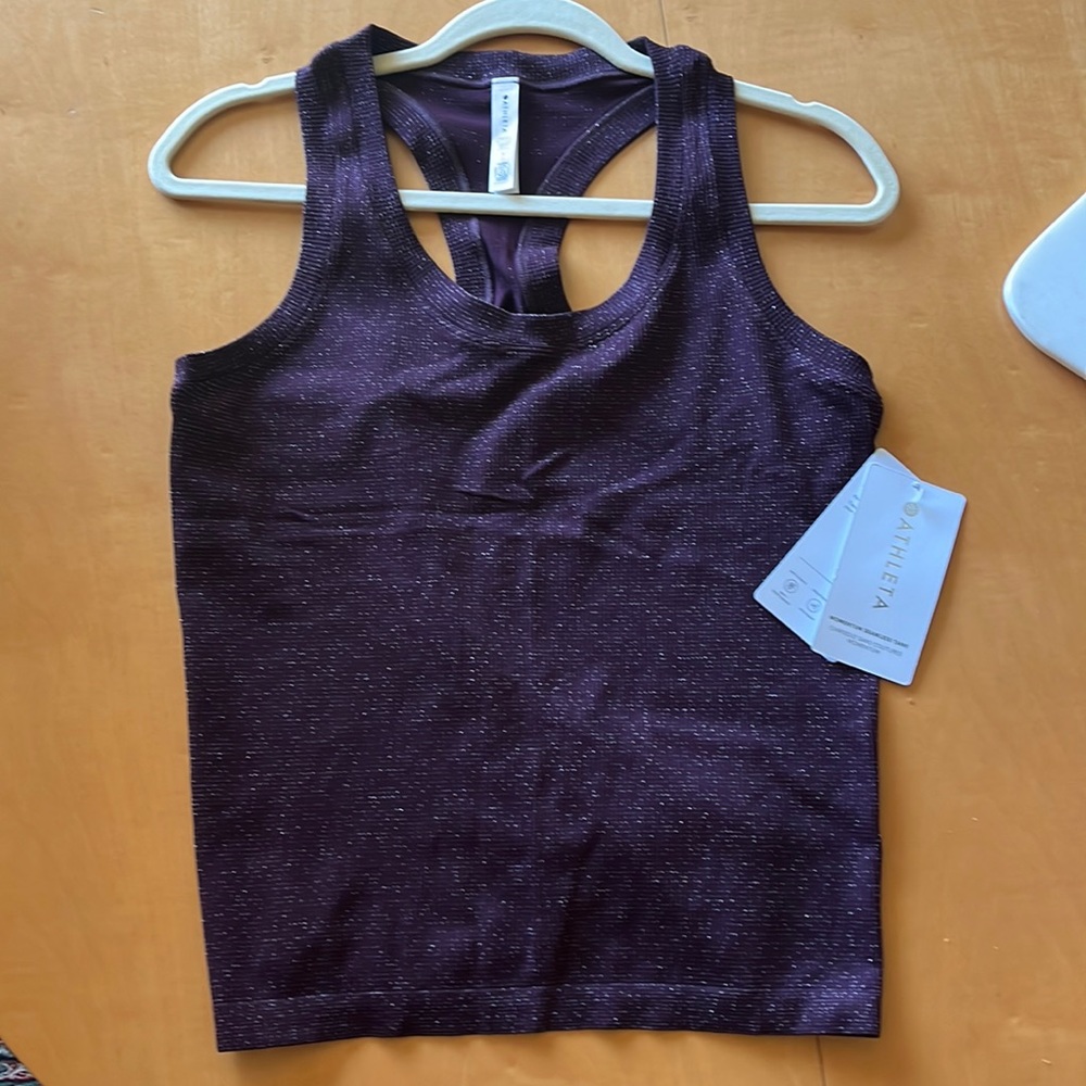 Athleta Momentum Seamless Rank - Spiced Cabernet - Size S